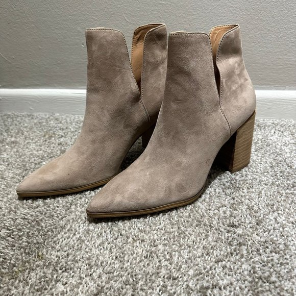 Steve Madden Women's Taupe Suede Pointed Toe Ankle Boots Size 10 - Picture 9 of 9